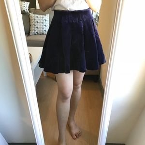 Purple velvet skirt